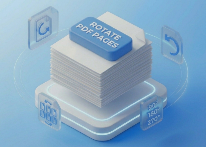 Rotate PDF online free tool to fix page orientation