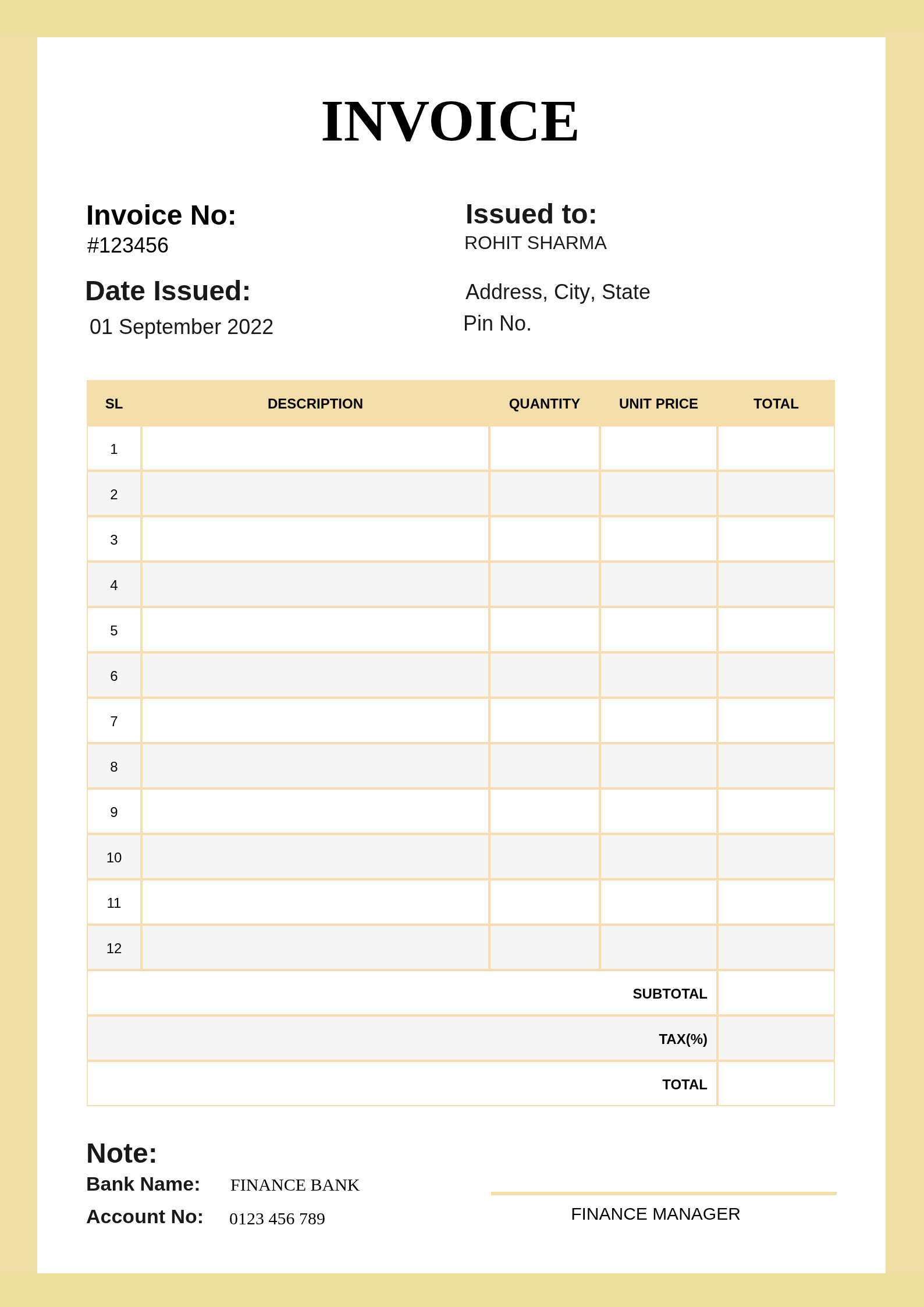 Modern Cream Beige Professional Invoice Template Resume Template Preview