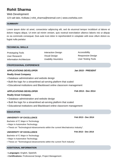 Black and White Simple Infographic Resume
